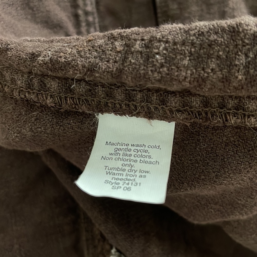J. Crew 100% Linen Brown Distressed Jacket - Picture 8 of 12